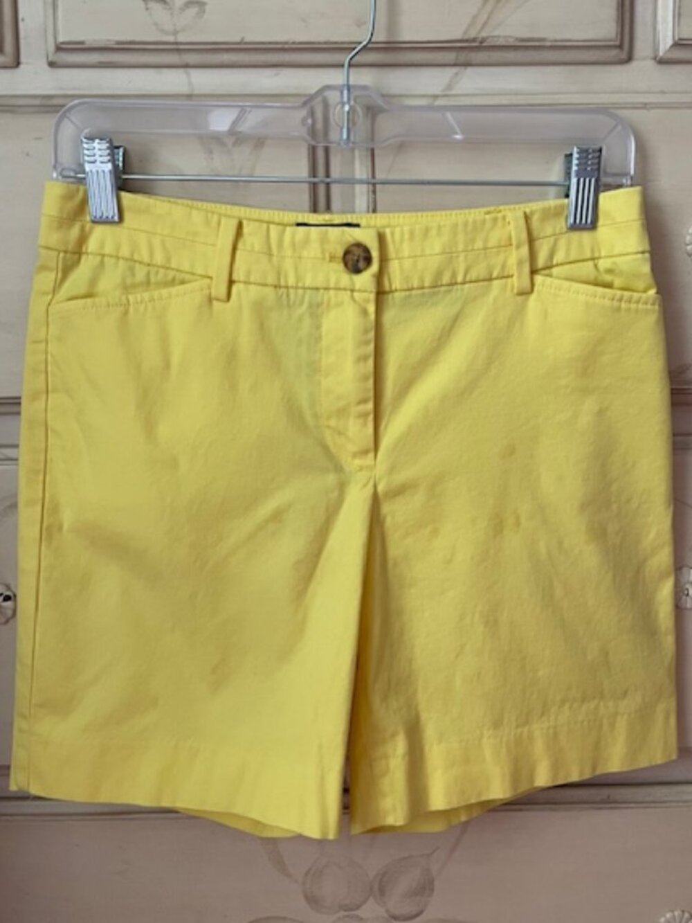 Talbots Yellow Cotton Bermuda Shorts- size 0 petite